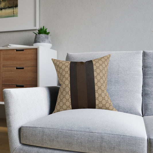 Monogram inspired brwn stripe