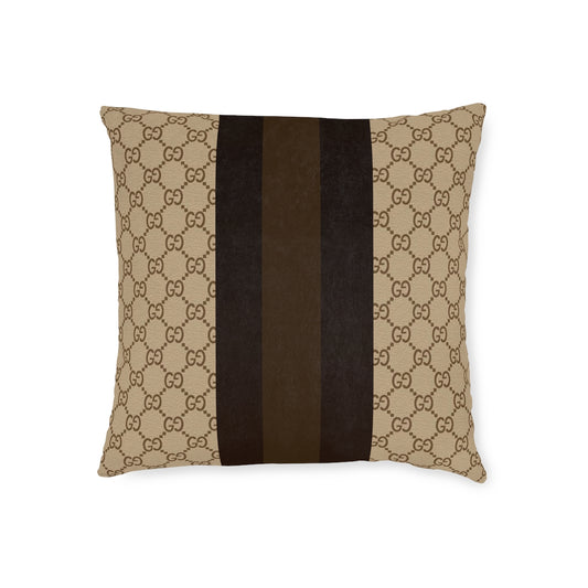 Monogram inspired brwn stripe